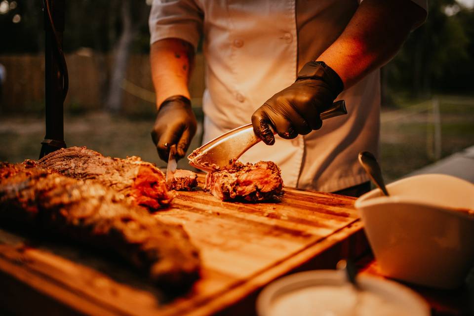 Beef tenderloin carving