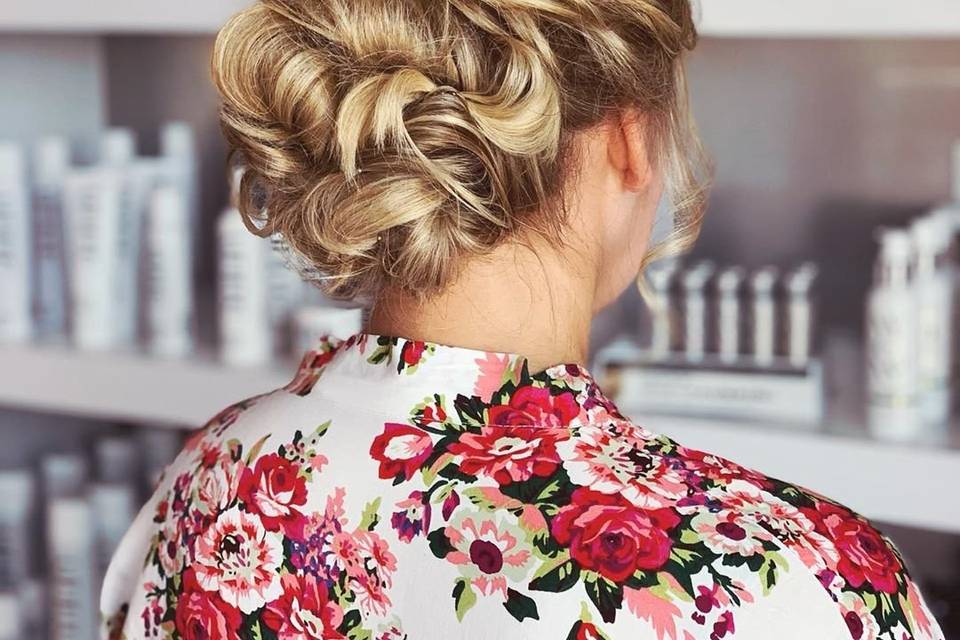 Textured updo