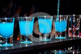 Blue cocktails