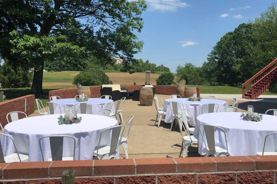 Patio for cocktail hour