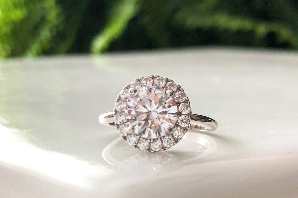 2 Carat Halo Ring