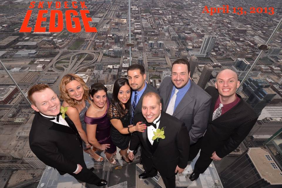 The SkyDeck Ledge 1454 feet above the city of Chicago.
