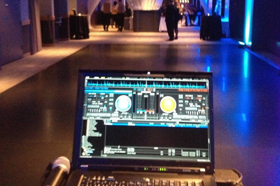 Homebase for the DJ. A behind the scenes look of what we see... We see your friends and family dancing and celebrating at your wedding reception!