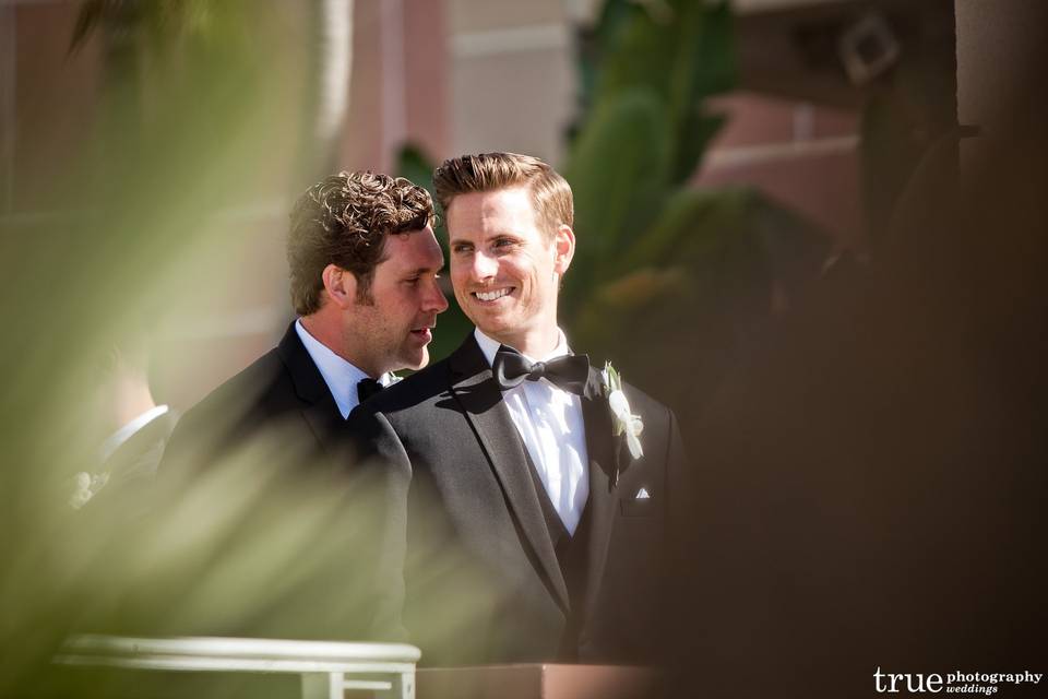 The groom with his groomsmen