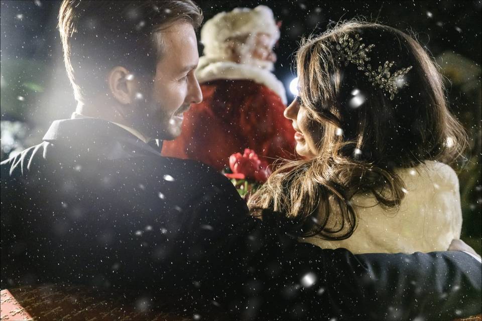 Christmas Wedding couple