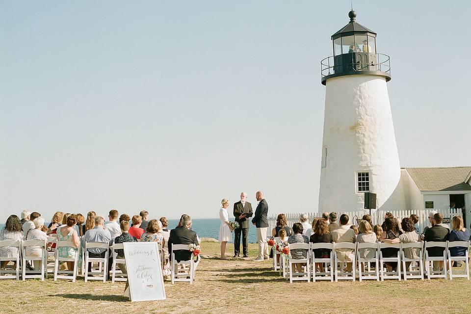 Outdoor wedding ceremony