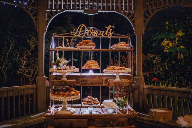 Donuts in a display