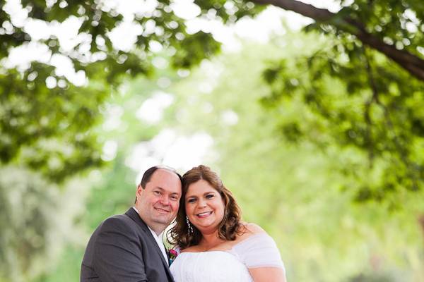 The bride and groom