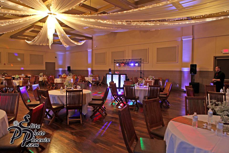 Elite Event Services set up for a wedding @ Noahs in Gilbert AZ