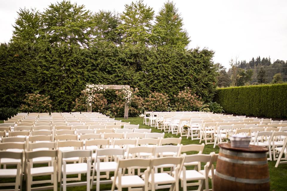 Ceremony on lawn