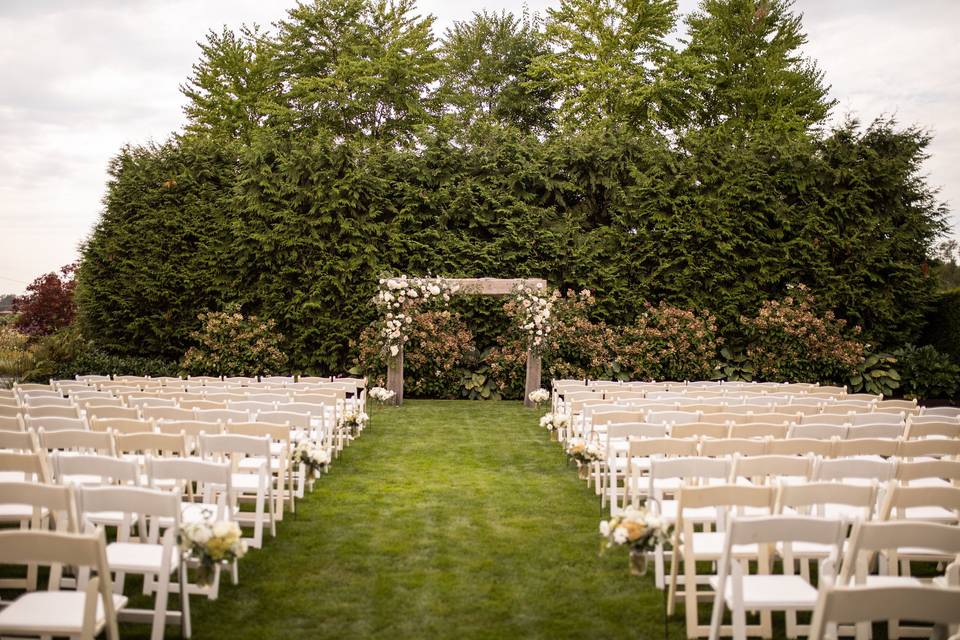 Ceremony on lawn