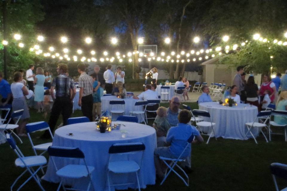 Garden reception lighting