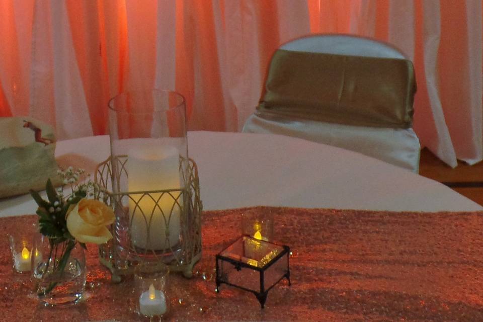 Candlelit table