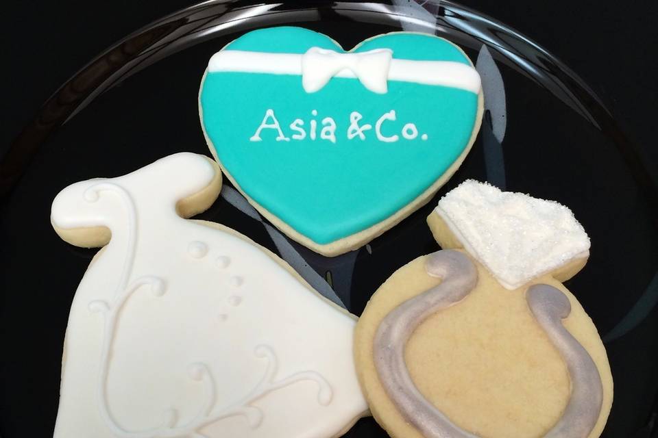 Sugar cookies with Tiffany theme