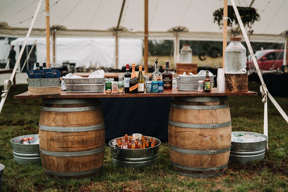 Wine barrel bar option