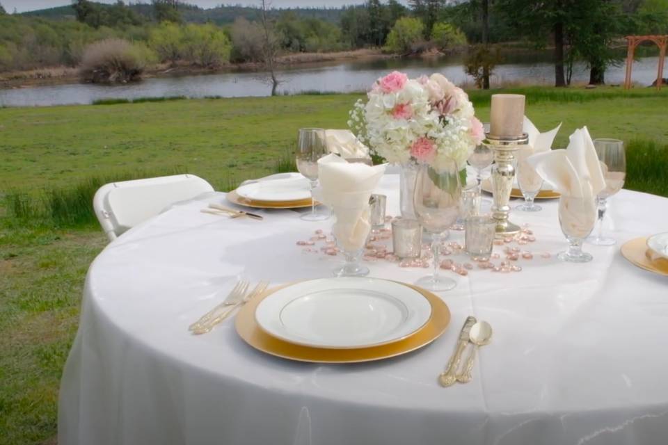 Table setting for Reception