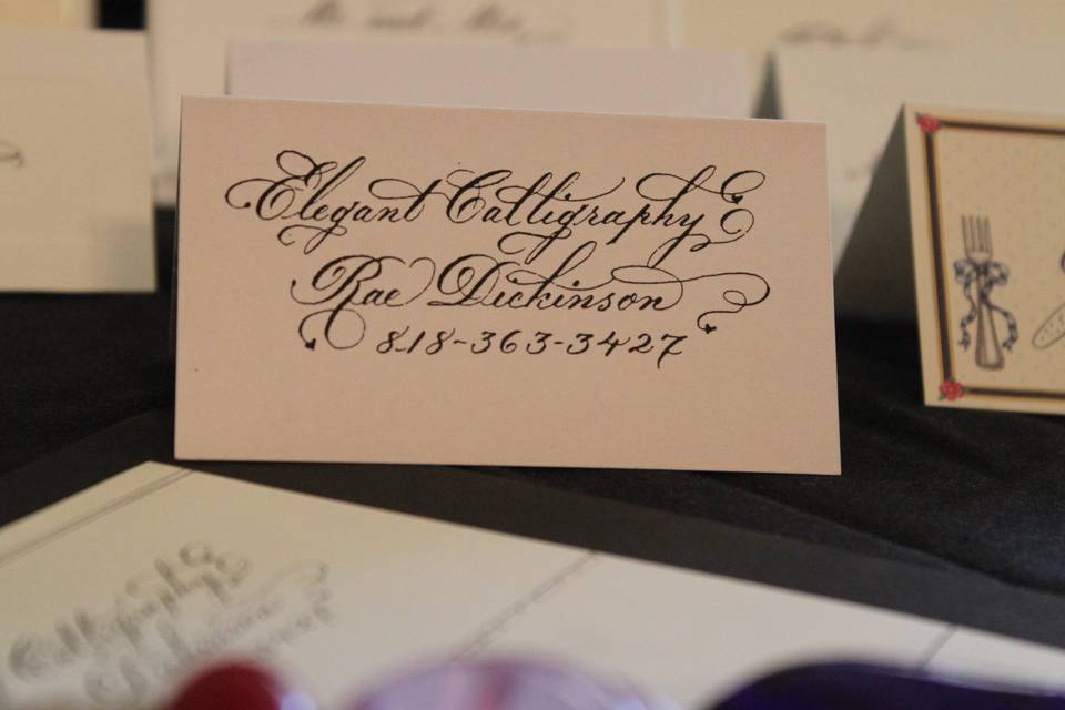 Elegant Calligraphy- Rae Dickinson