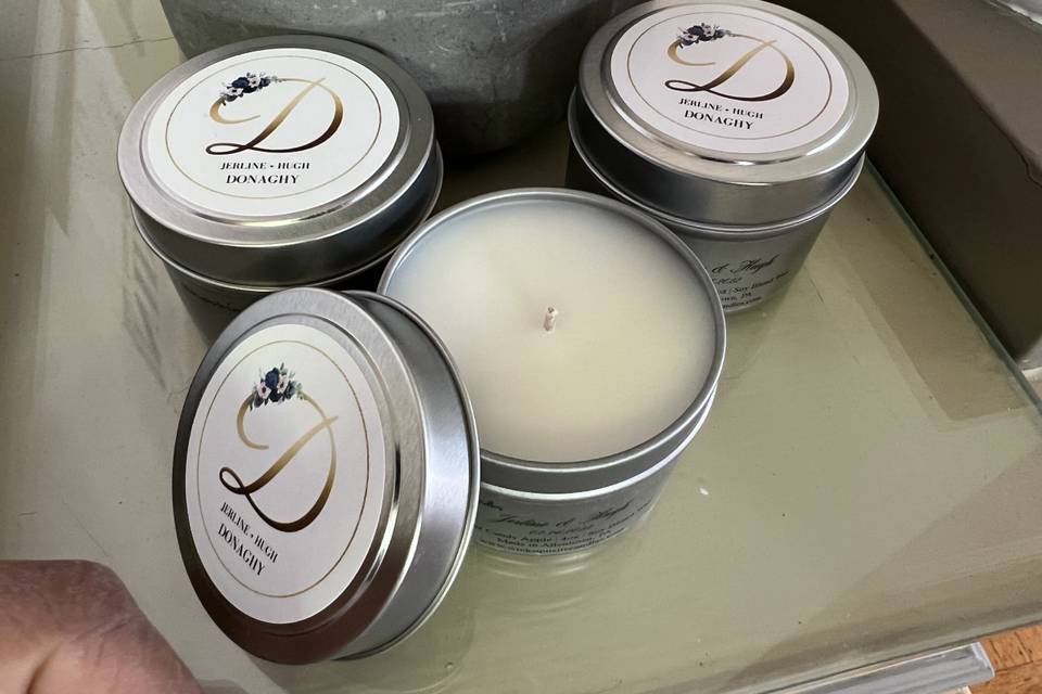 4oz Tin Candle Favors