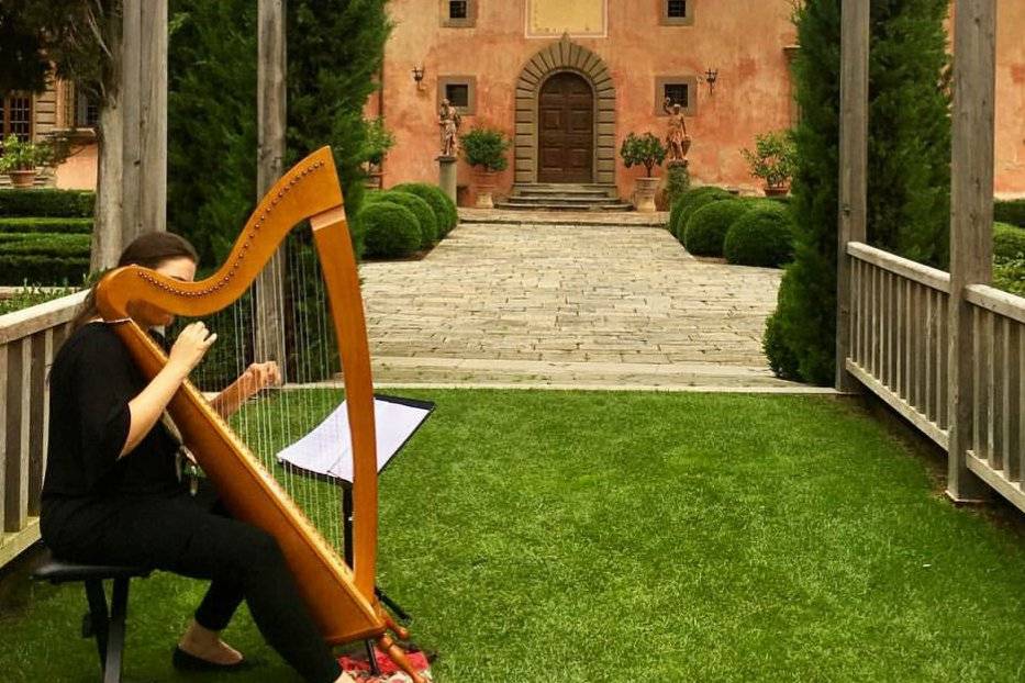 Performing in a Tuscan villa
