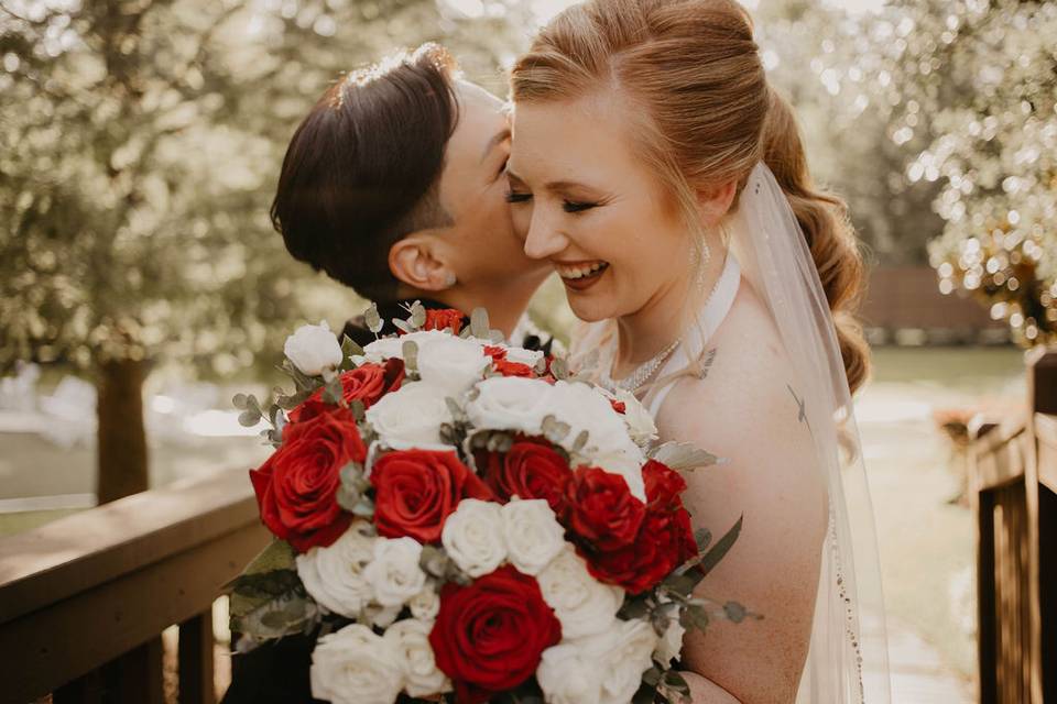 Bride and Flower Girl