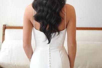 Long curly hair
