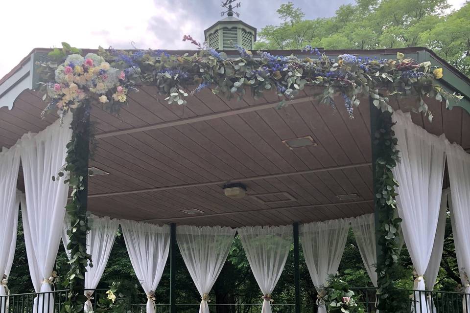 Pavilion draping