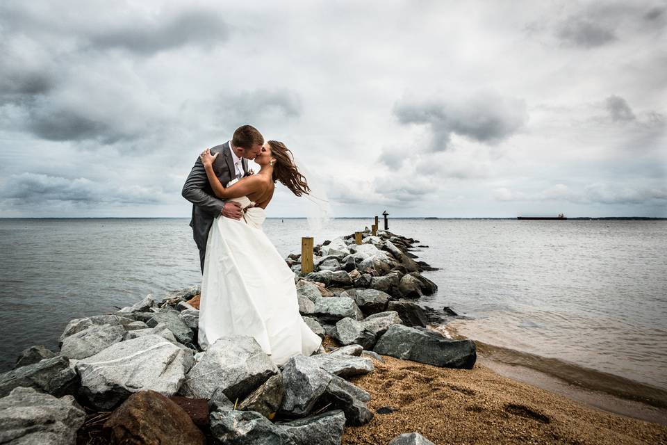 Couple by the water