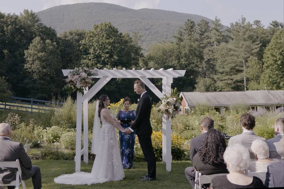 A small intimate wedding