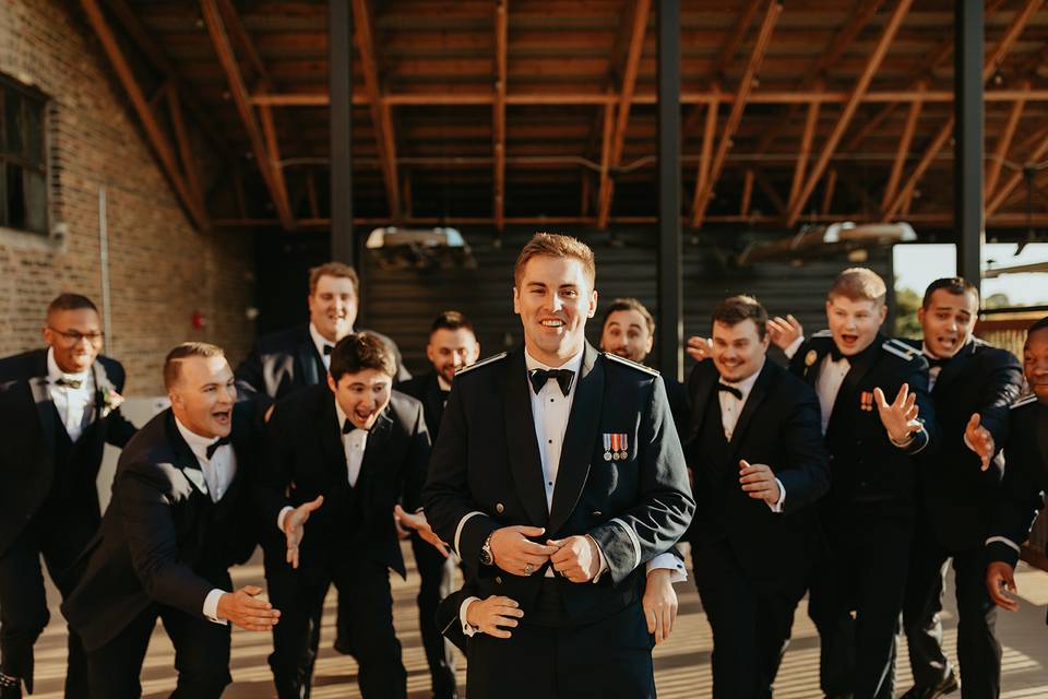 Groomsmen on the deck