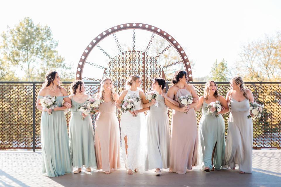 Bridal party on the deck