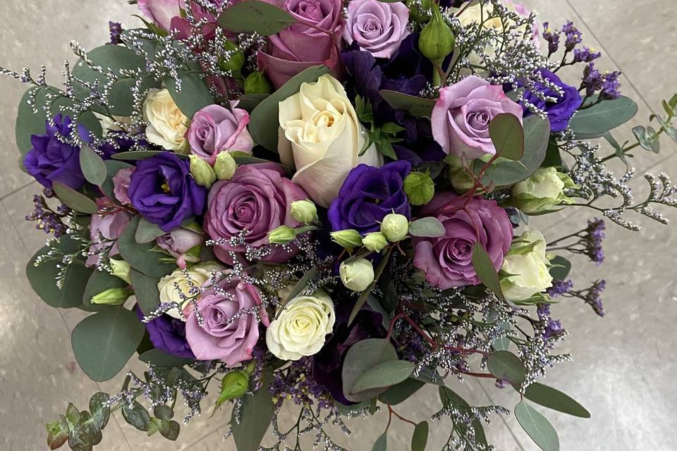Purple and White Bouquet