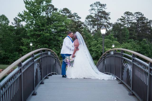 Love on a bridge over water