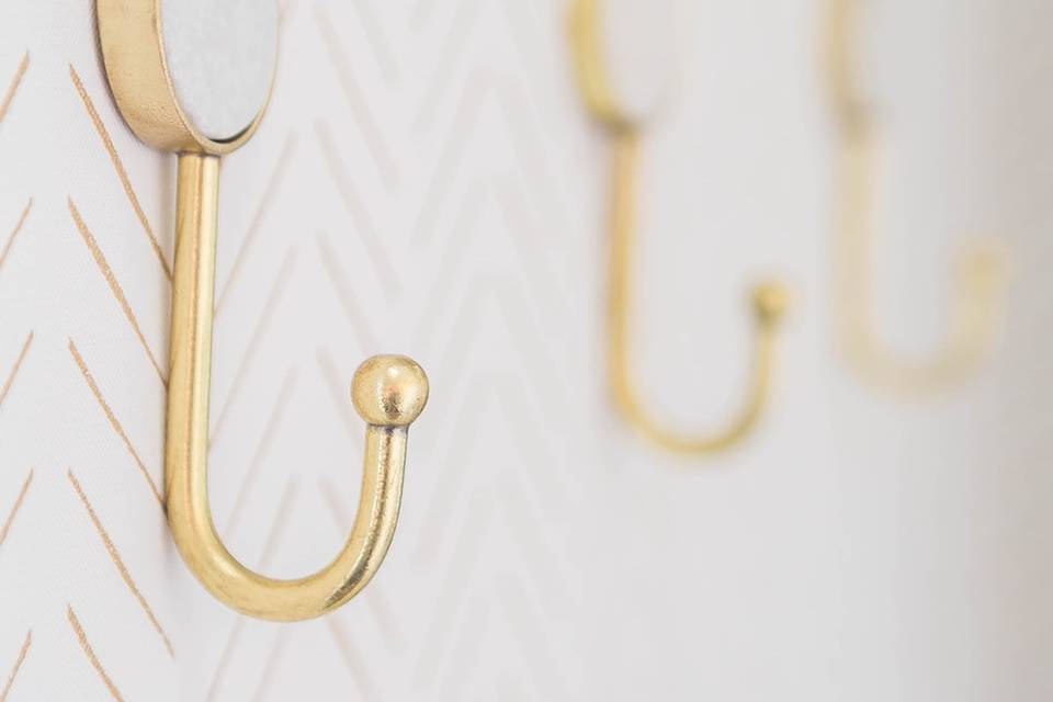 Hooks on wall