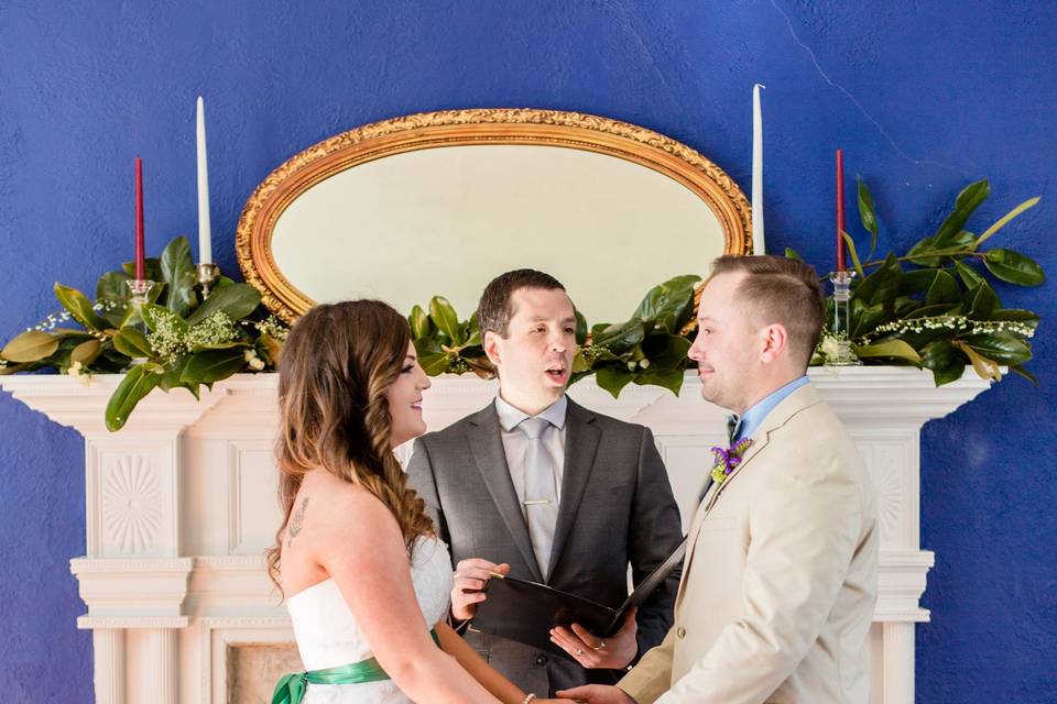 Small indoor ceremony