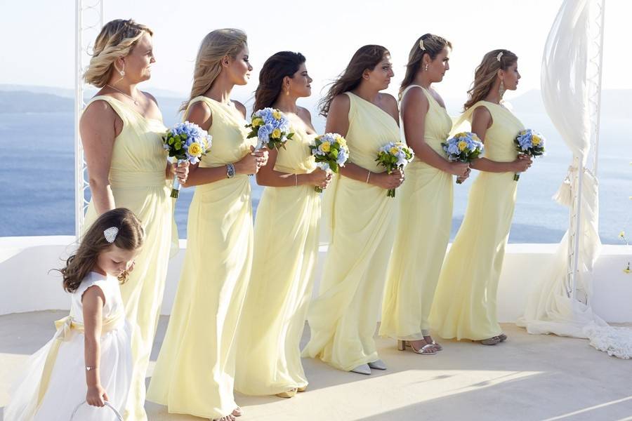 Yellow bridesmades