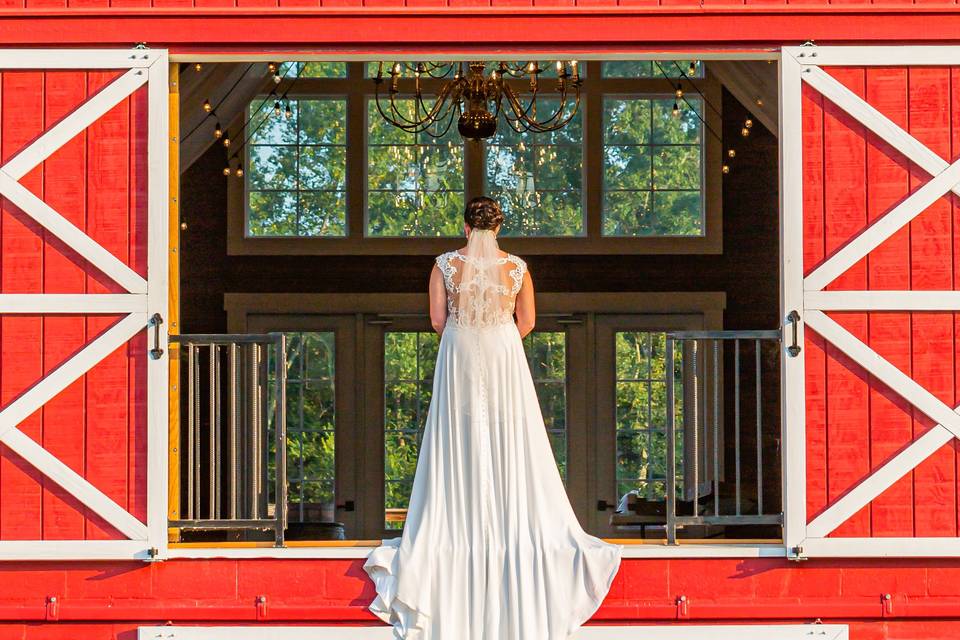 Back of Dress in Barn