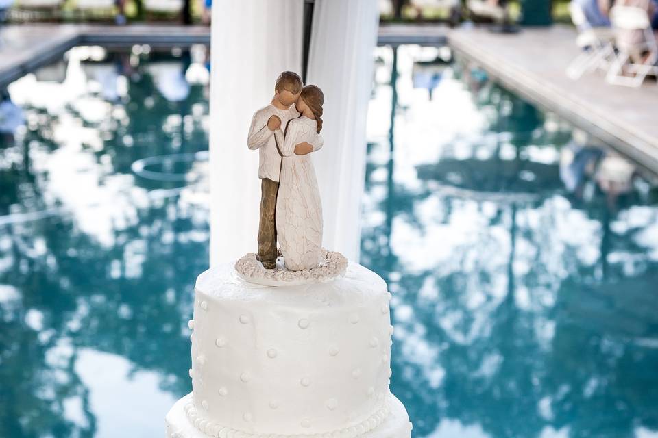 Cake by Pool