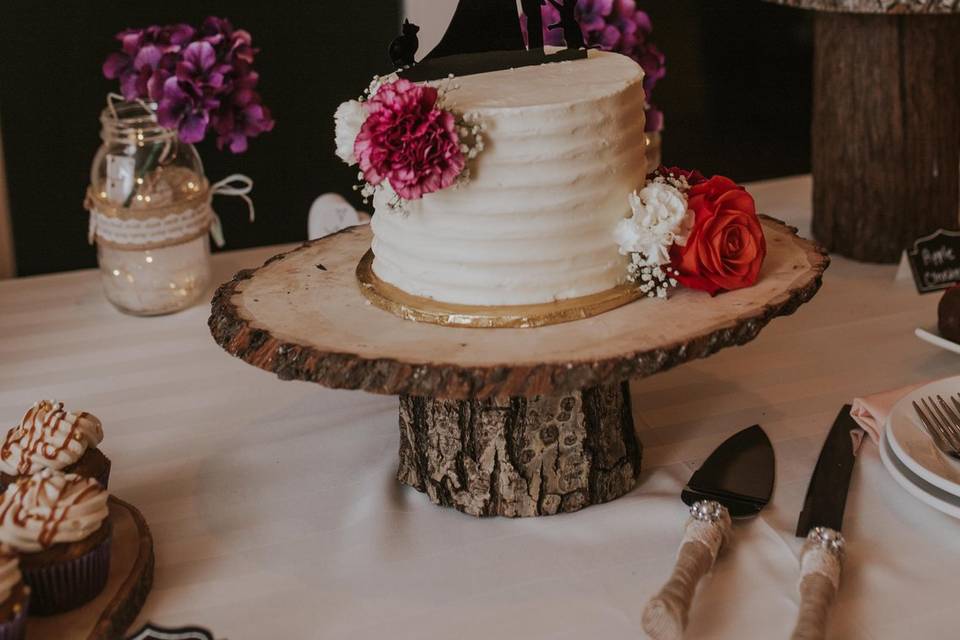 Cake on dessert table