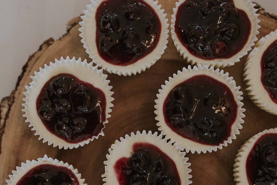 Blueberry mini cheesecakes