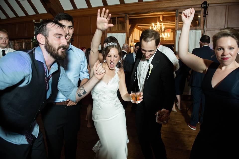 Bride with hand in the air - PC: Jean Smith