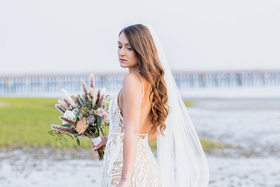 Bride on the beach