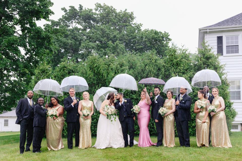 Rainy wedding day