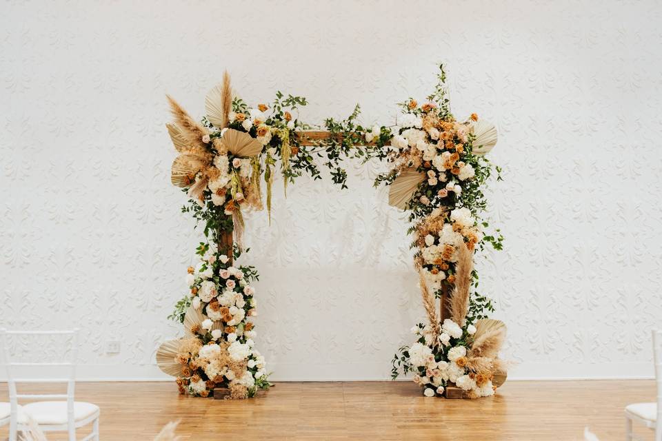 Floral arch at the Blaisdell