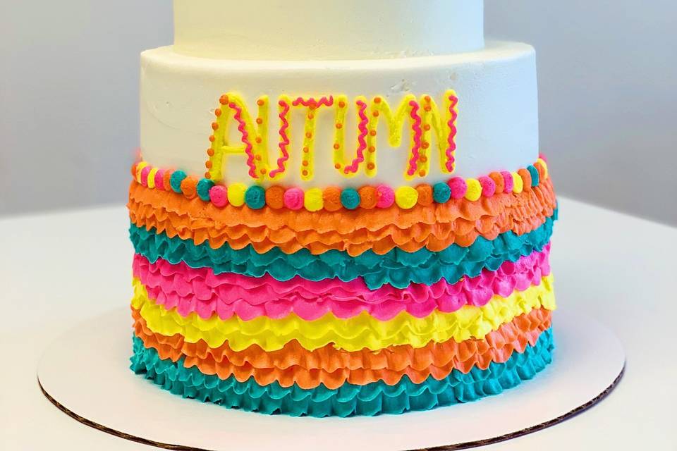 Funky themed cake