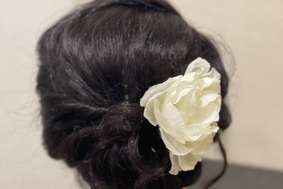 Bride or bridesmaid hairstyle