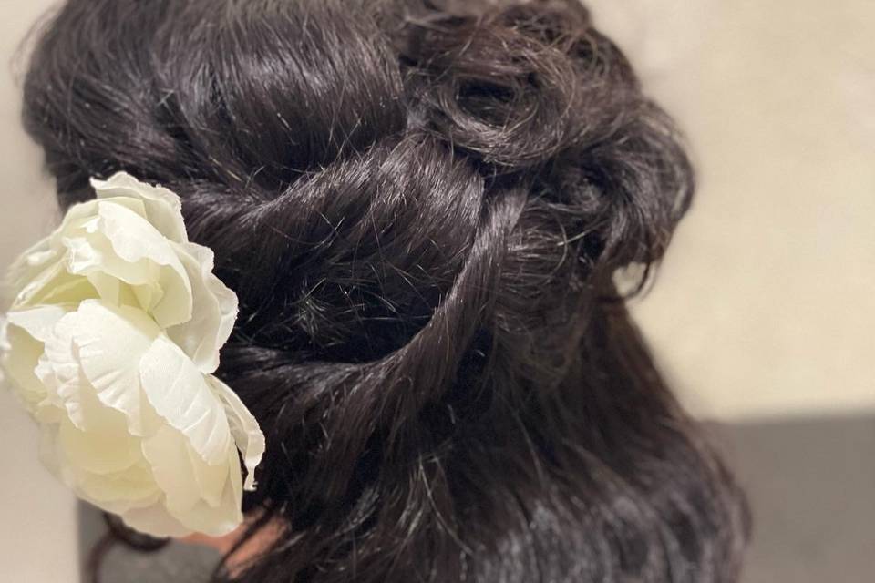 Bride or bridesmaid hairstyle