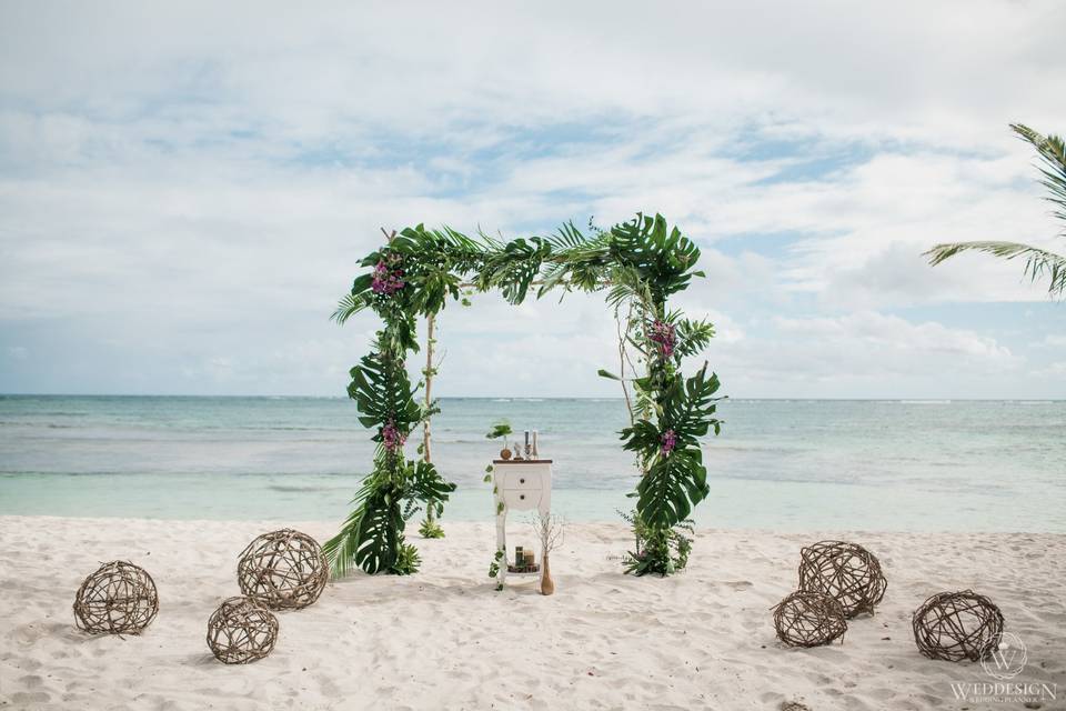 Tropical style wedding