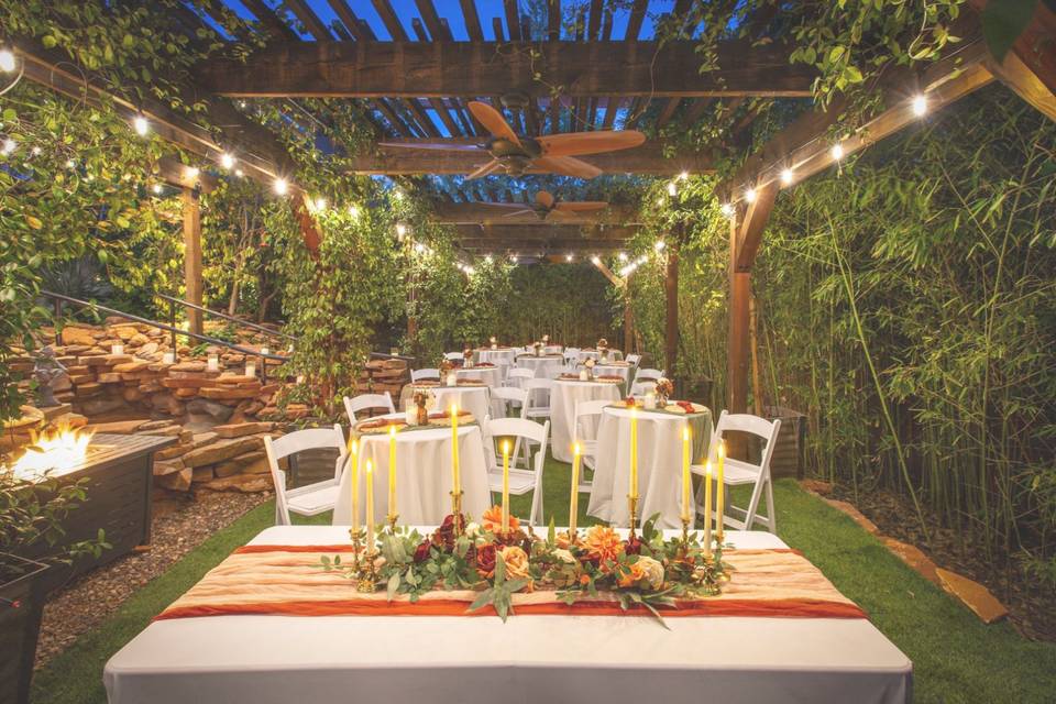 Wedding Gardens at night