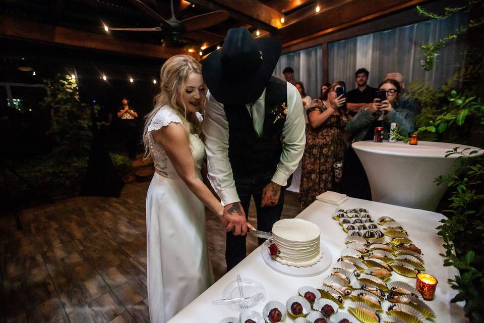 Cutting the Cake on Dance Fl