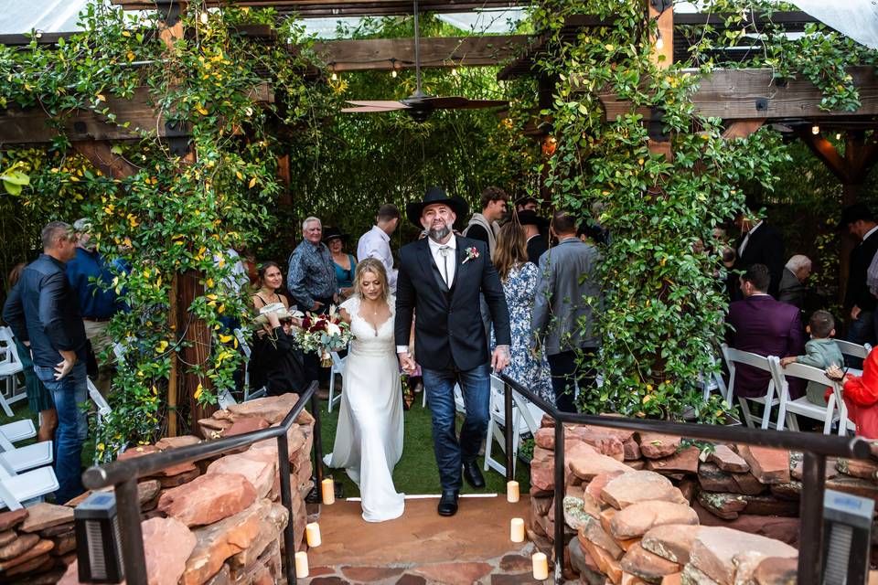 Bride & Groom Leave Ceremony